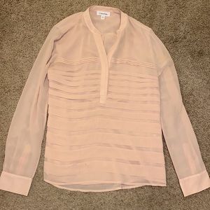 Calvin Klein V Neck Blouse Sz S